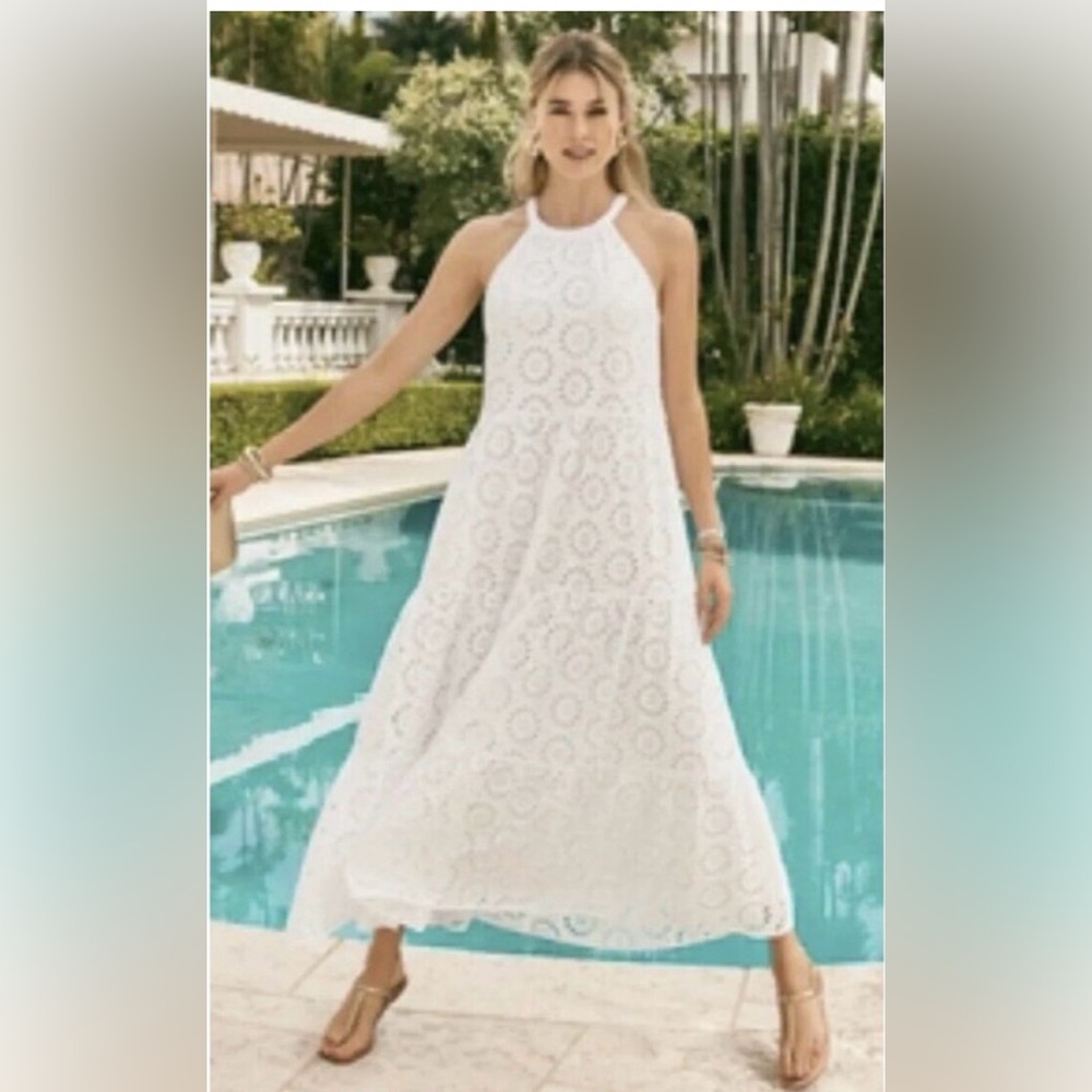 Lily Pulitzer size S Beccalyn Eyelet Maxi Dress